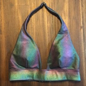 Nasty gal holographic bikini top